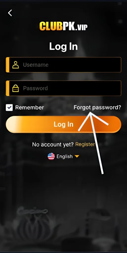 Club PK Password Reset